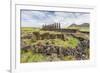 Partial Moai Heads in a Circle at the 15 Moai Restored Ceremonial Site of Ahu Tongariki-Michael Nolan-Framed Photographic Print