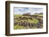 Partial Moai Heads in a Circle at the 15 Moai Restored Ceremonial Site of Ahu Tongariki-Michael Nolan-Framed Photographic Print