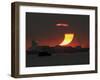 Partial Solar Eclipse as the Sun Sets at Manila's Bay, Philippines-null-Framed Photographic Print