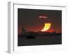 Partial Solar Eclipse as the Sun Sets at Manila's Bay, Philippines-null-Framed Photographic Print