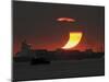 Partial Solar Eclipse as the Sun Sets at Manila's Bay, Philippines-null-Mounted Photographic Print