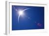 Partial Solar Eclipse with Blue Sky and Lens Flare-Johan Swanepoel-Framed Art Print