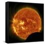 Partial Solar Eclipse-null-Framed Stretched Canvas