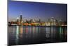 Partial View of Downtown Chicago Skyline at Dusk-Gino Santa Maria-Mounted Photographic Print