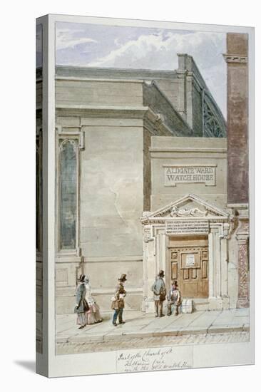 Partial View of St Katherine Cree and the Aldgate Watch House, City of London, 1830-James Findlay-Stretched Canvas