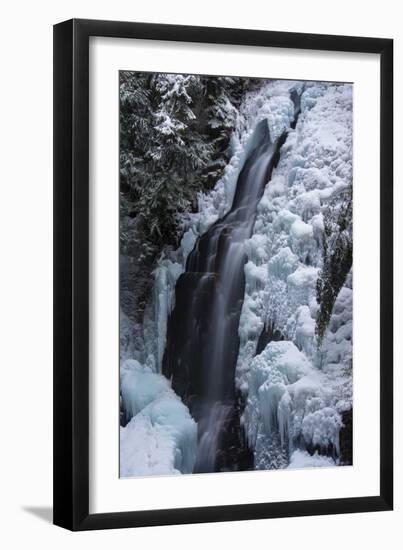 Partially frozen Fletcher Falls, British Columbia, Canada-Howie Garber-Framed Photographic Print