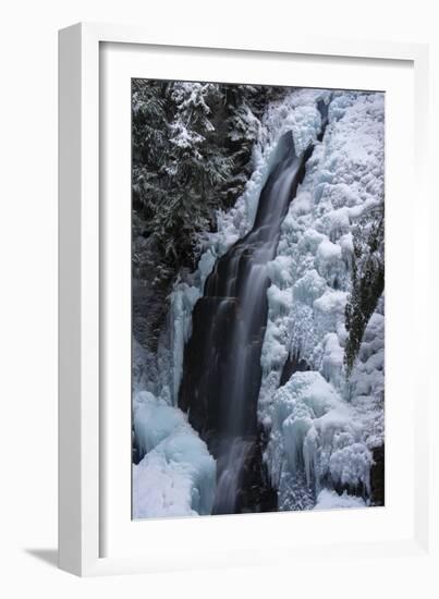 Partially frozen Fletcher Falls, British Columbia, Canada-Howie Garber-Framed Photographic Print