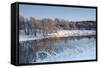 Partially Frozen River Spey in Winter, Cairngorms Np, Scotland, UK, December 2012-Mark Hamblin-Framed Stretched Canvas