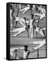 Participants in a Mammoth Sport and Fitness Show Called "Sportakiad" Practice-Stan Wayman-Framed Stretched Canvas