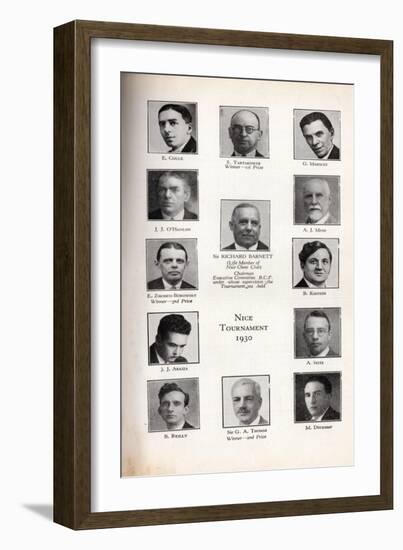 Participants of Nice Chess Tournament, 1930-null-Framed Giclee Print