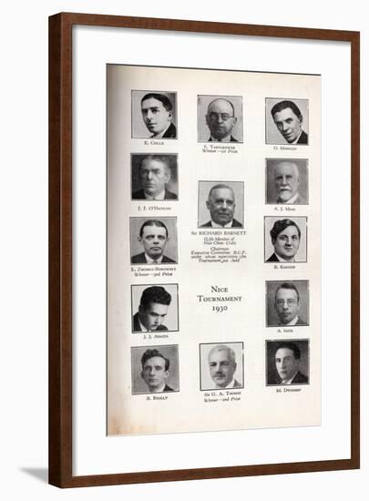 Participants of Nice Chess Tournament, 1930-null-Framed Giclee Print