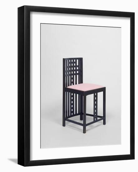 Partie d'un mobilier de chambre à coucher; Chaise (garniture moderne)-Charles Rennie Mackintosh-Framed Giclee Print