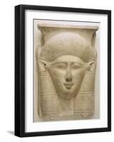 Partie de chapiteau : tête d'Hathor-null-Framed Giclee Print