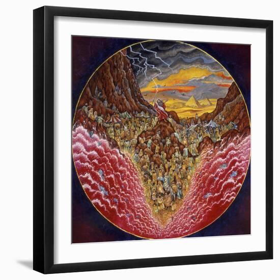 Parting of the Red Sea-Bill Bell-Framed Giclee Print