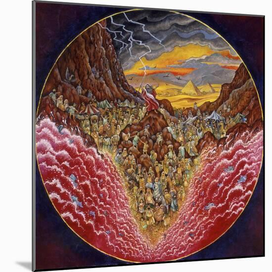 Parting of the Red Sea-Bill Bell-Mounted Giclee Print