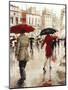 Parting on a Paris Street-Lorraine Christie-Mounted Art Print