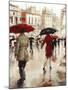 Parting on a Paris Street-Lorraine Christie-Mounted Art Print