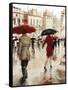 Parting on a Paris Street-Lorraine Christie-Framed Stretched Canvas