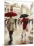 Parting on a Paris Street-Lorraine Christie-Mounted Art Print