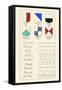 Partition Lines for Shields of Heraldry-Hugh Clark-Framed Stretched Canvas