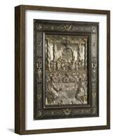 Partly Gilded Silver and Ebony Plaque Depicting Last Supper-null-Framed Giclee Print