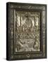 Partly Gilded Silver and Ebony Plaque Depicting Last Supper-null-Stretched Canvas