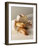 Partly Sliced Bread and Baguettes-Diana Miller-Framed Photographic Print