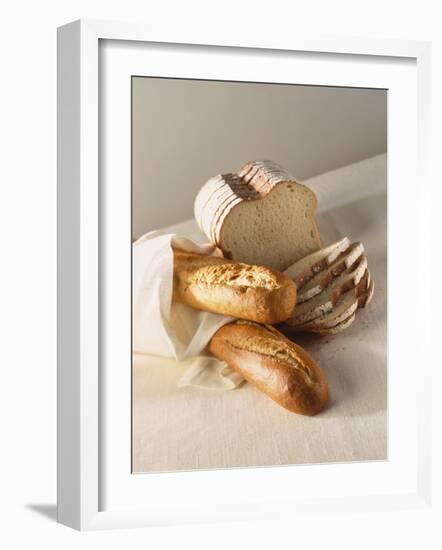 Partly Sliced Bread and Baguettes-Diana Miller-Framed Photographic Print