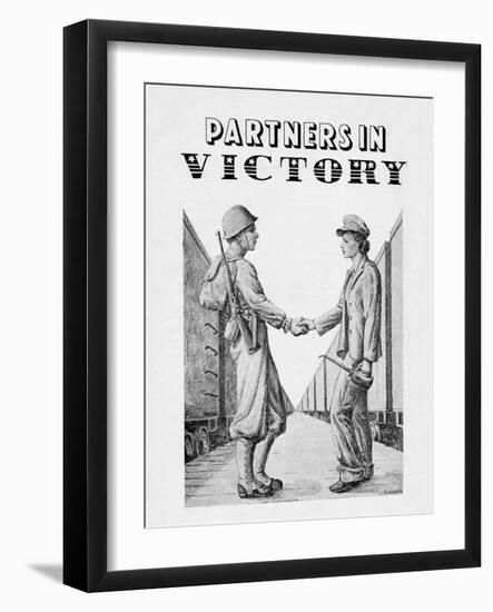 Partners in Victory-Lt. E.A. DeVille-Framed Giclee Print