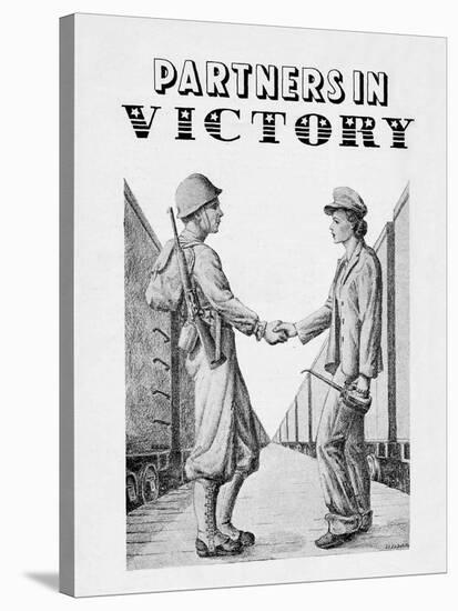 Partners in Victory-Lt. E.A. DeVille-Stretched Canvas