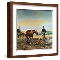 Partners-Charles Marion Russell-Framed Art Print