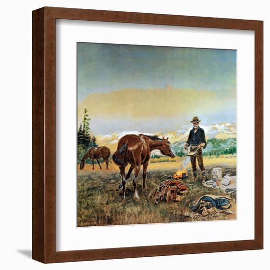 Partners-Charles Marion Russell-Framed Art Print