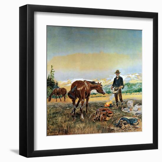 Partners-Charles Marion Russell-Framed Art Print