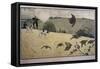 Partridge Hunting-Cecil Aldin-Framed Stretched Canvas