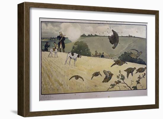 Partridge Hunting-Cecil Aldin-Framed Giclee Print