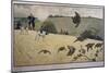 Partridge Hunting-Cecil Aldin-Mounted Giclee Print