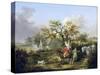 Partridge Shooting-George Morland-Stretched Canvas