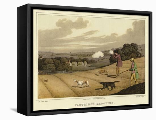 Partridge Shooting-Henry Thomas Alken-Framed Stretched Canvas