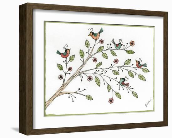 Partridges-Beverly Johnston-Framed Giclee Print