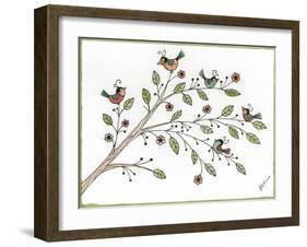 Partridges-Beverly Johnston-Framed Giclee Print