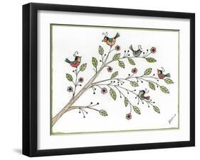 Partridges-Beverly Johnston-Framed Giclee Print