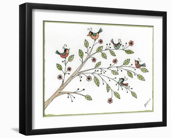 Partridges-Beverly Johnston-Framed Giclee Print