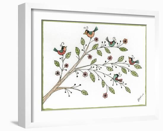 Partridges-Beverly Johnston-Framed Giclee Print