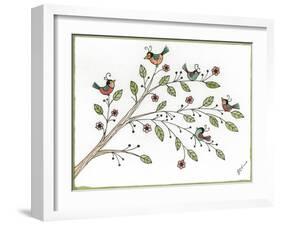 Partridges-Beverly Johnston-Framed Giclee Print