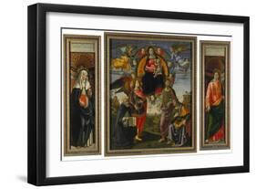 Parts of the Highaltar of S. Maria Novella Florence: Katharina V. Siena, Madonna with Child-Domenico Ghirlandaio-Framed Giclee Print