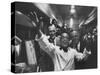 Party Aboard New Haven Train-Peter Stackpole-Stretched Canvas