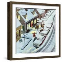 "Party After Snowfall", February 12, 1955-Ben Kimberly Prins-Framed Giclee Print