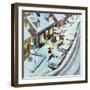 "Party After Snowfall", February 12, 1955-Ben Kimberly Prins-Framed Giclee Print