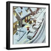 "Party After Snowfall", February 12, 1955-Ben Kimberly Prins-Framed Giclee Print