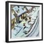 "Party After Snowfall", February 12, 1955-Ben Kimberly Prins-Framed Giclee Print